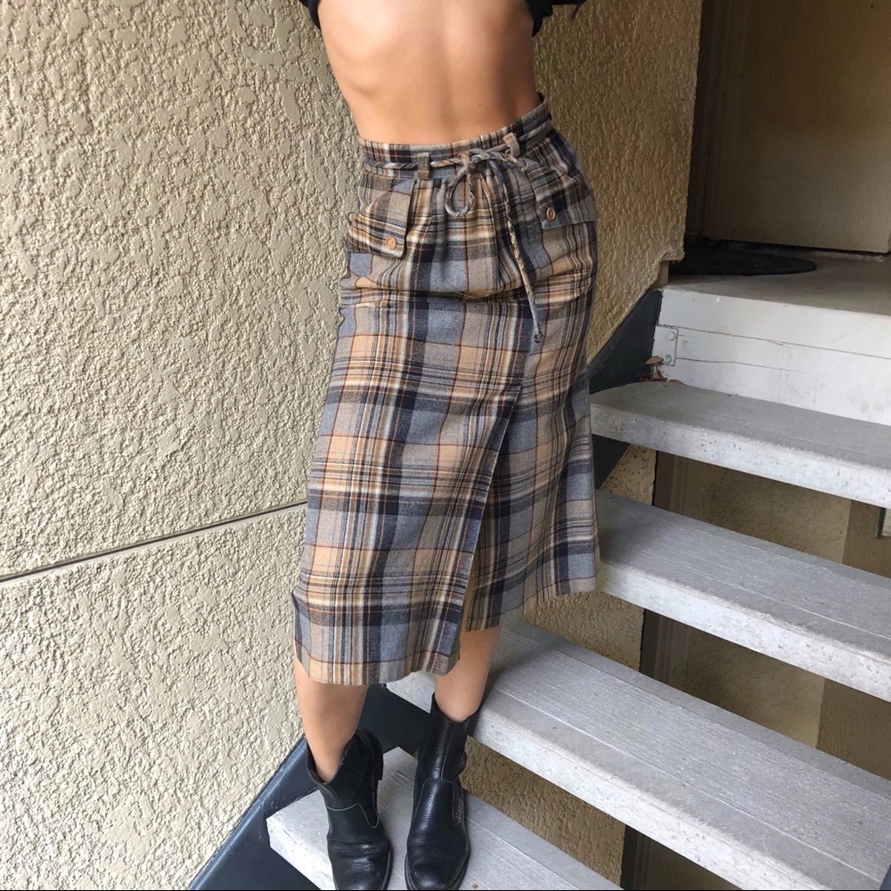 🦋Vintage Handmade Tartan Skirt